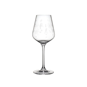 Villeroy & Boch hvitvinsglass med nostalgiske julegraveringer, designet for å fremheve aroma og smak i hvitvin.