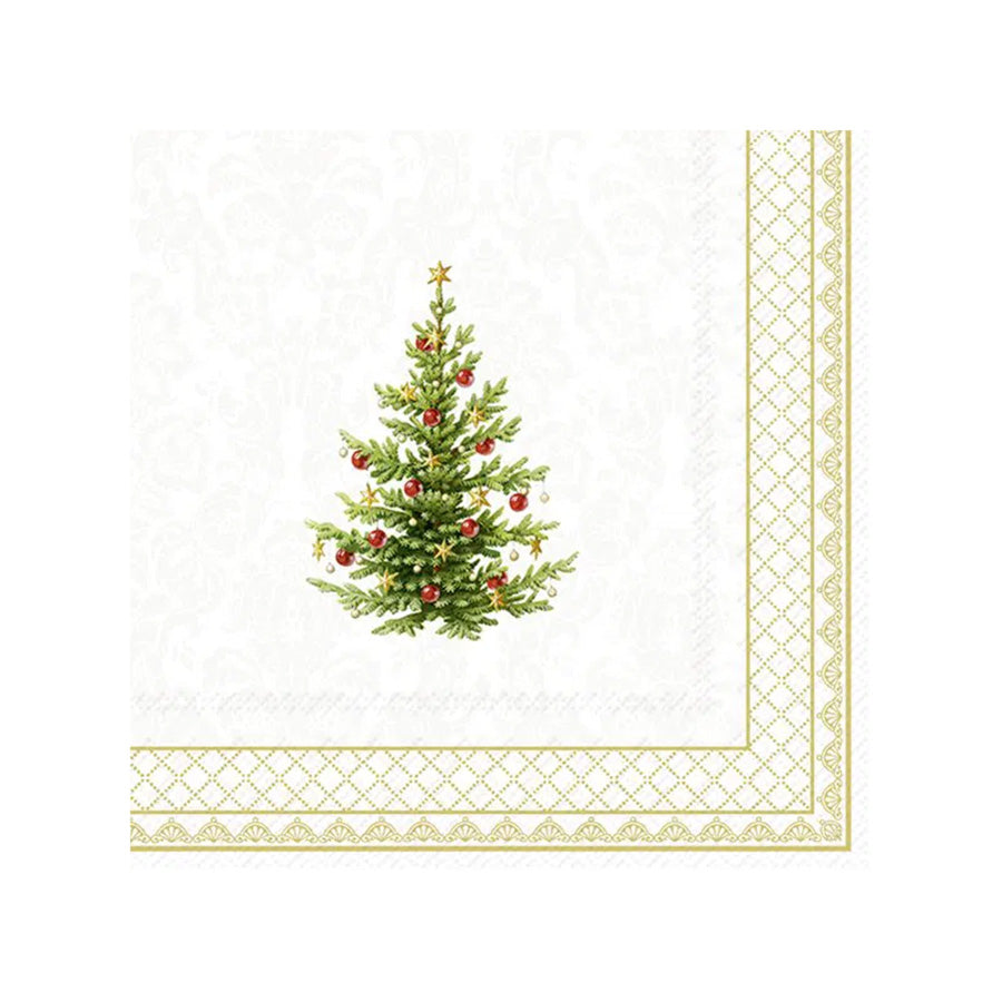 Vinding Servietter Classic Christmas Tree Gold 33x33cm 12pk