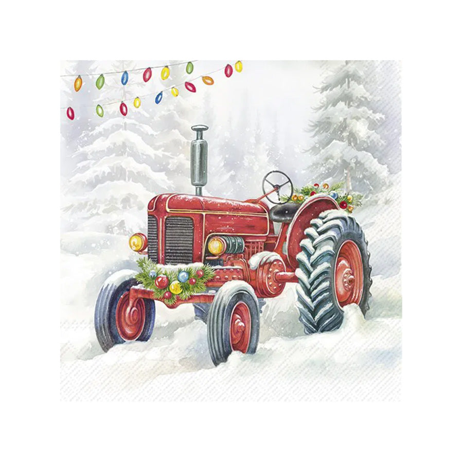 Vinding Servietter Festive Tractor 33x33cm 12pk