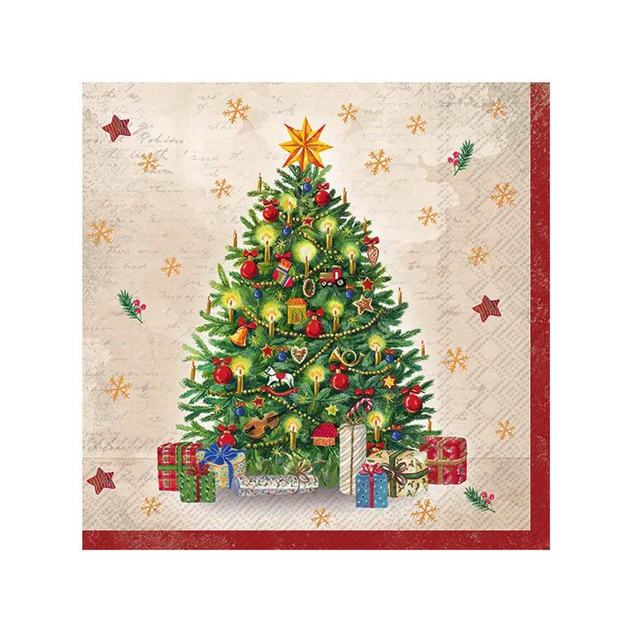 Vinding Servietter Festive Tree Cream 33x33cm 12pk