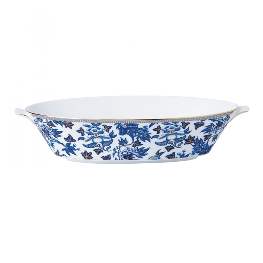 Wedgwood Hibiscus Oval Serveringsbolle 1,3L Blomster