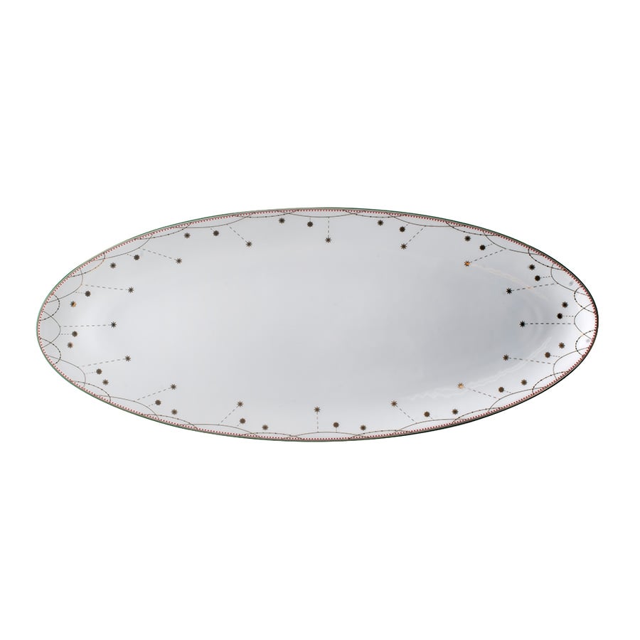 Wik & Walsøe Julemorgen Girlander Ovalt Fat 41cm