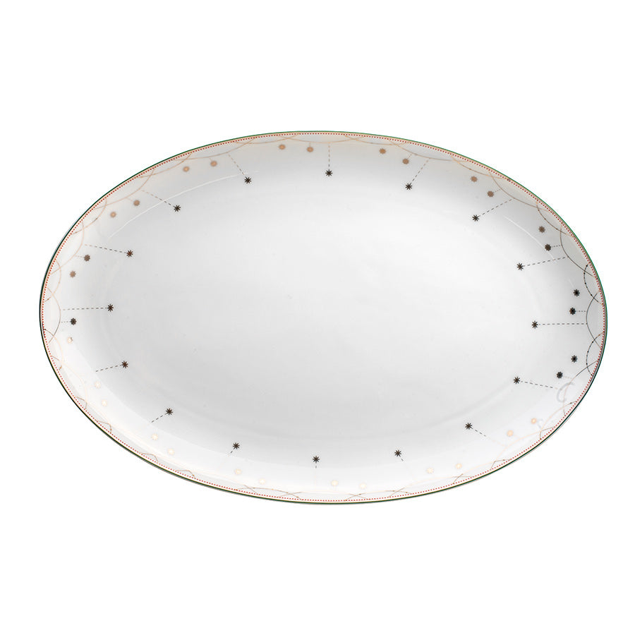 Wik & Walsøe Julemorgen Girlander Ovalt Fat 45cm
