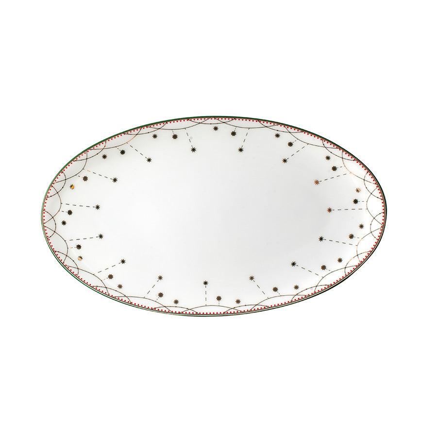 Wik & Walsøe Julemorgen Girlander Oval Asjett 20cm