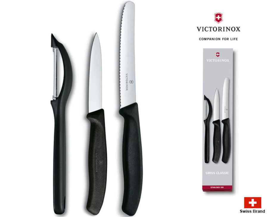 Victorinox classic Sett M Potetskreller,Tomat Og Grønnsakkniv