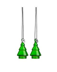 Hadeland Glassverk Juletre Hengepynt Grønn 2pk