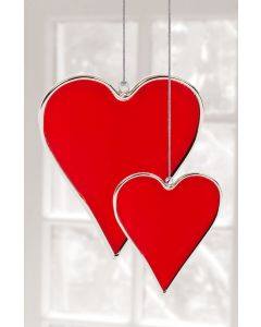 Hadeland Glassverk Tiffany Hjerte 2pk Rød