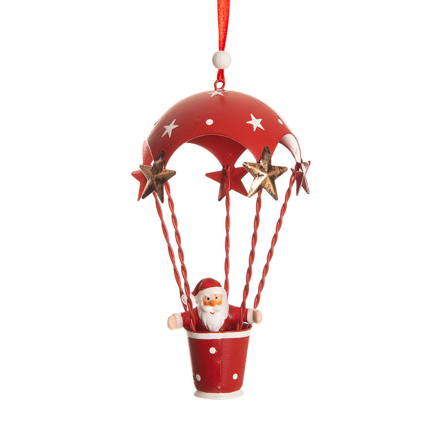 Julepynt Luftballong m/Nisse 8x18cm