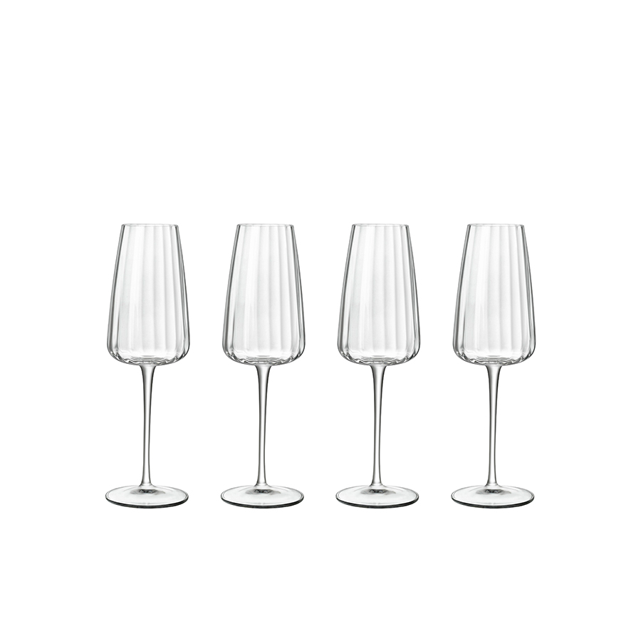 Luigi Bormioli Optica Champagneglass 21 cl 4 stk Hjem og hage - Kjøkken og spisestue - Servise og bestikk - Drikkeglass - Stettglass